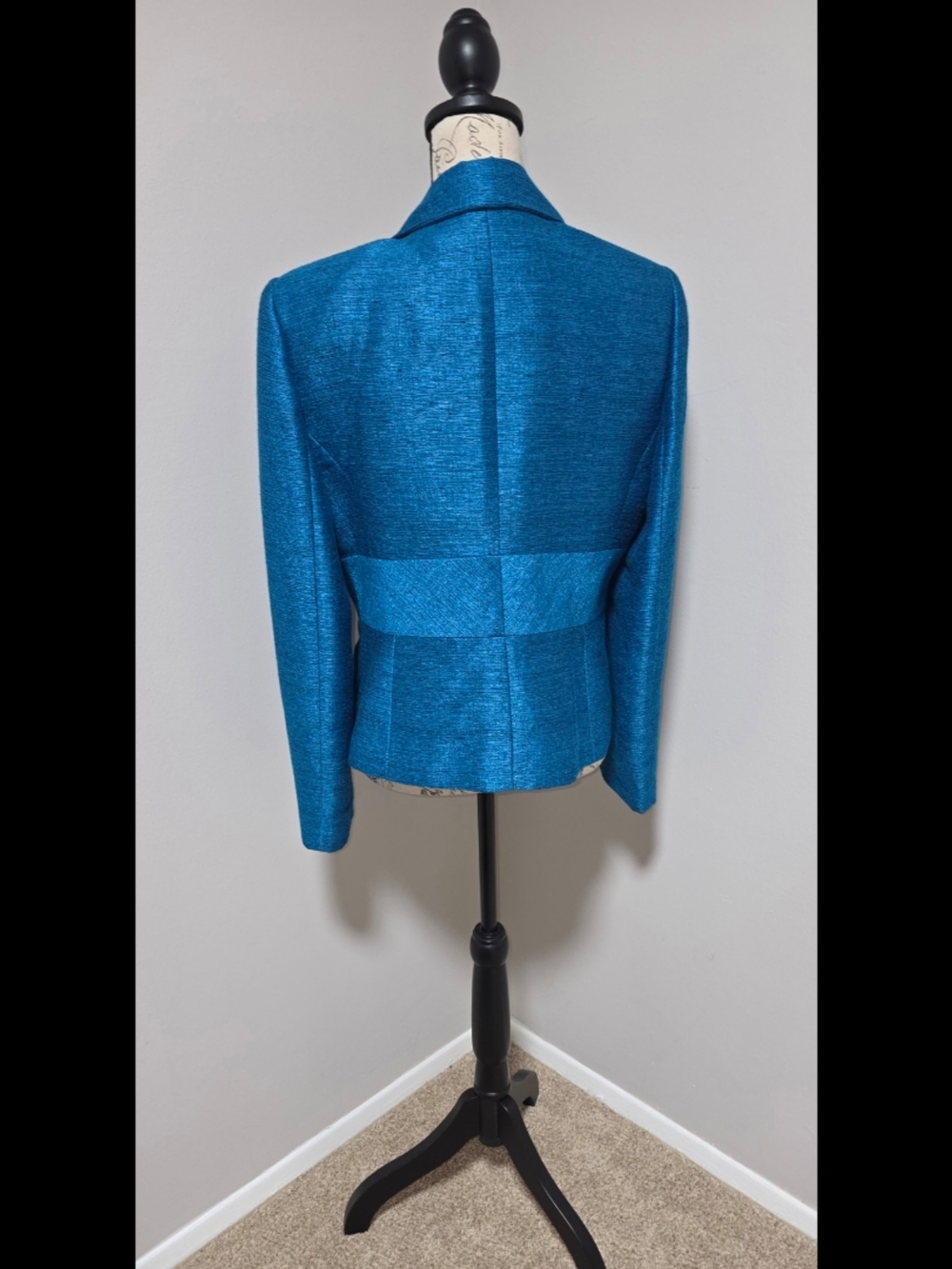 Kasper Teal Belted Blazer Jacket - Picture 5 of 6